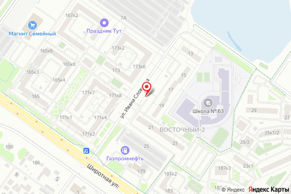Карта: ул. Широтная 165, корпус 3, Тюмень